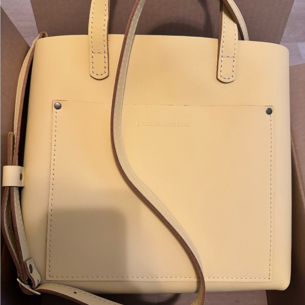 Portland Leather Yellow Structured Tote